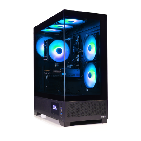 AMD Ryzen 5 7500X3D - NVidia GeForce RTX 5060 8GB - 32GB DDR5 RAM - 1TB SSD - Aquariumcase met Temperatuur Display en aRGB Towercooler - Gamdias Atlas M1