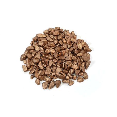 Koperkleurige granulaat steentjes 9-13 mm als bodembedekking voor bloempotten en tuindecoratie