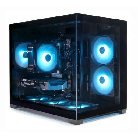AMD Ryzen 5 5600X Basic Allround Game PC - Aquariumcase met aRGb Towercooler (+25% CPU Performance) - RTX 5060 8GB - 16GB RAM - 500GB SSD - Aura GC10M