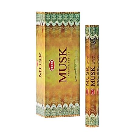 HEM Wierook - Musk - Slof / Voordeelbox (6 Pakjes / 120 stokjes)