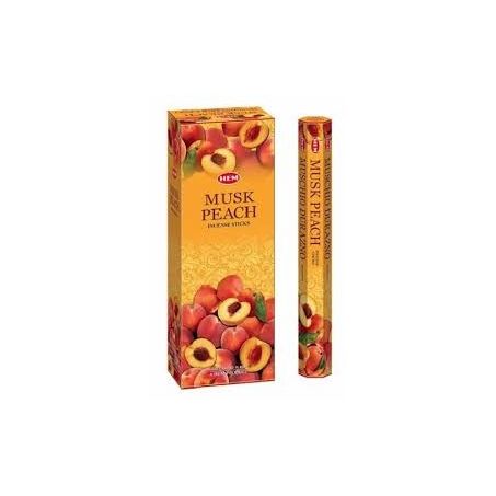 HEM Wierook - Musk Peach - Slof / Voordeelbox (6 Pakjes / 120 stokjes)
