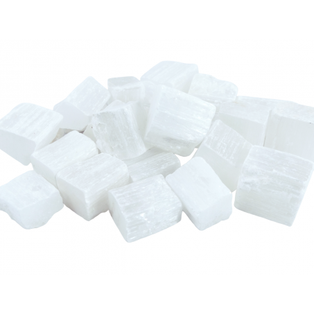 Witte Seleniet Stukjes (1,5 - 5cm) - Gezaagd - Voordeelzak van 1kg