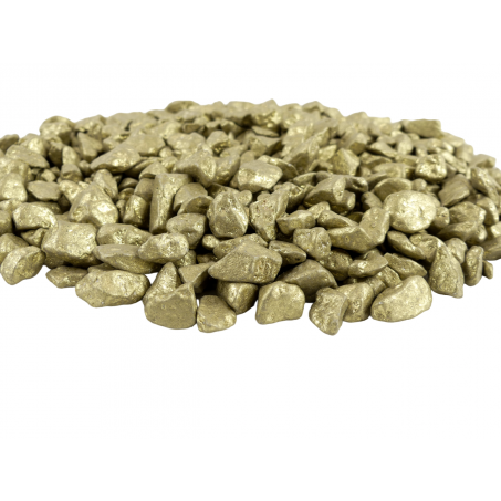 Gekleurde Steentjes Middel - Grind 1-2cm - GOUD - Bodembedekking voor Bloempotten en Plantenbakken - 1KG