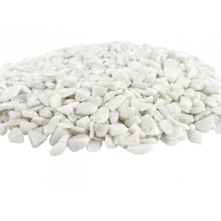 Gekleurde Steentjes Middel - Grind 1-2cm - WIT - Bodembedekking voor Bloempotten en Plantenbakken - 1KG