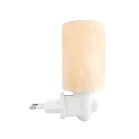 Zoutlamp CILINDER - Nachtlampje met aan/uit schakelaar en gloeilampje - Kinderkamer - Hal - Slaapkamer - Himalayazout