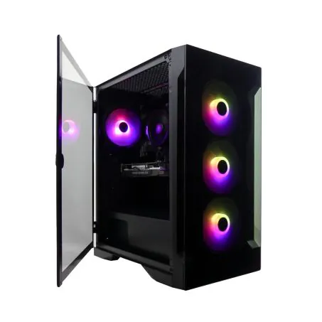 Intel i5 6-Core Allround RGB Game PC met Magneetdeur - GeForce RTX