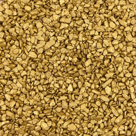Gekleurde Steentjes 2-3mm - Granulaat - GOUD - Bodembedekking voor Bloempotten en Plantenbakken - 1KG