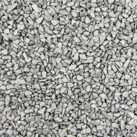 Gekleurde Steentjes 4-6mm - Granulaat - ZILVER - Bodembedekking voor Bloempotten en Plantenbakken - 1KG