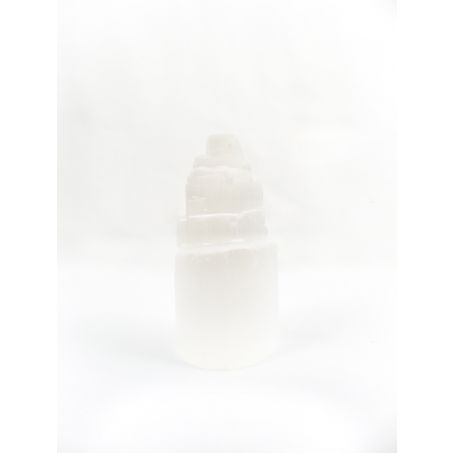 Seleniet Mini Torentje - Witte Seleniet - 6,5cm hoog
