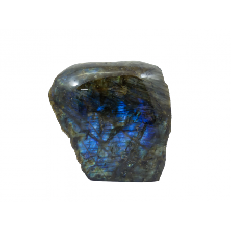 Labradoriet Staand Aangepolijst- Half Gepolijst - ca. 12,5x5,5x13cm - ca. 1,24kg - Individueel Gefotografeerd