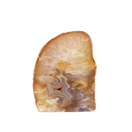 Waxinelichthouder / Theelichthouder Agaat Naturel - Geode - ca. 10x8x10cm - Individueel Gefotografeerd
