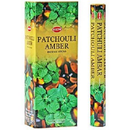 HEM Wierook - Patchouli Amber - Slof / Voordeelbox (6 Pakjes / 120 stokjes)