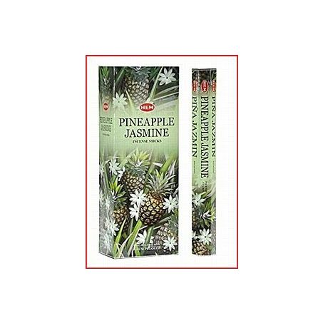 HEM Wierook - Pineapple Jasmine - Slof / Voordeelbox (6 Pakjes / 120 stokjes)