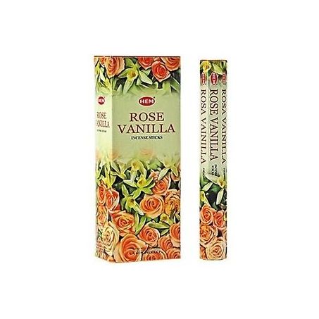 HEM Wierook - Rose Vanilla - Slof / Voordeelbox (6 Pakjes / 120 stokjes)