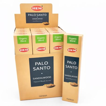 HEM Organic Blend Palo Santo & Sandalwood Wierookstokjes - 12 Pakjes