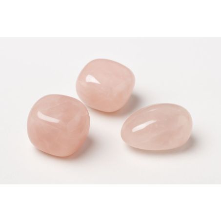 Set van 3 Rozenkwarts Getrommelde Stenen – 15–25 mm (A-kwaliteit) - lalashops