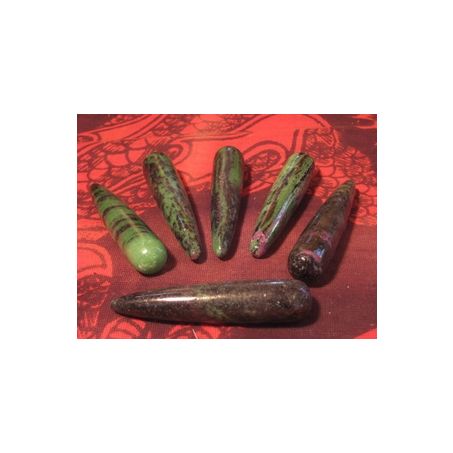 Griffel - Zoisiet met Robijn - ca.10cm