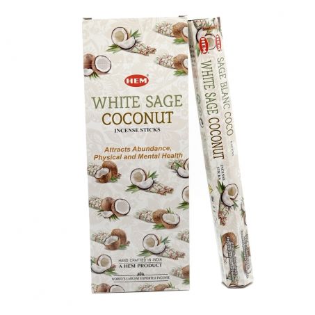 HEM Wierook - White Sage Coconut  - Slof / Voordeelbox (6 Pakjes / 120 stokjes)