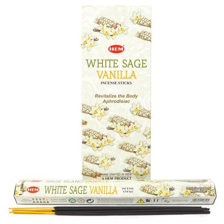 HEM Wierook - White Sage Vanilla  - Slof / Voordeelbox (6 Pakjes / 120 stokjes)
