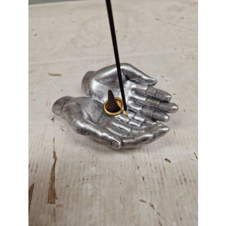 Wierookhouder Twee Zilveren Handen – Elegantie en Sereniteit