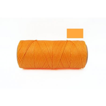 Macrame Koord -  GEEL ORANJE  / YELLOW ORANGE - Waxed Polyester Cord - Klos 914 cm - 1mm dik