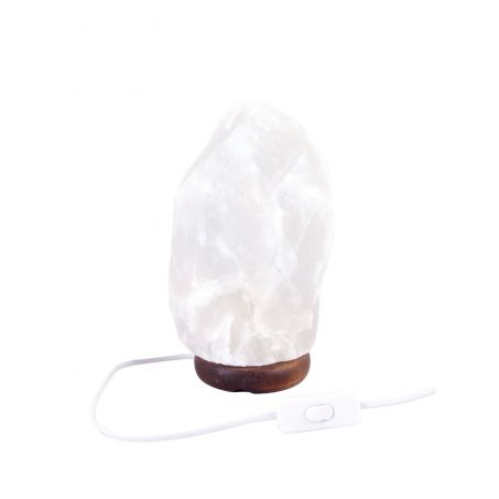 Zoutlamp Wit 6 tot 8kg - Witte Zoutsteen Lamp van Zout uit Dode Zee - ca. 27x17cm