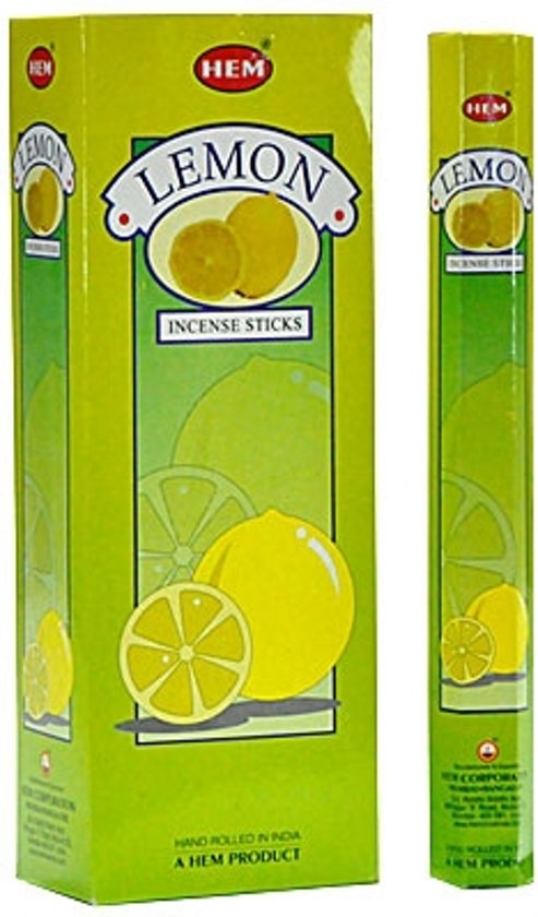 LalaShops HEM Wierook - Lemon - Slof / Voordeelbox (6 Pakjes / 120 stokjes)