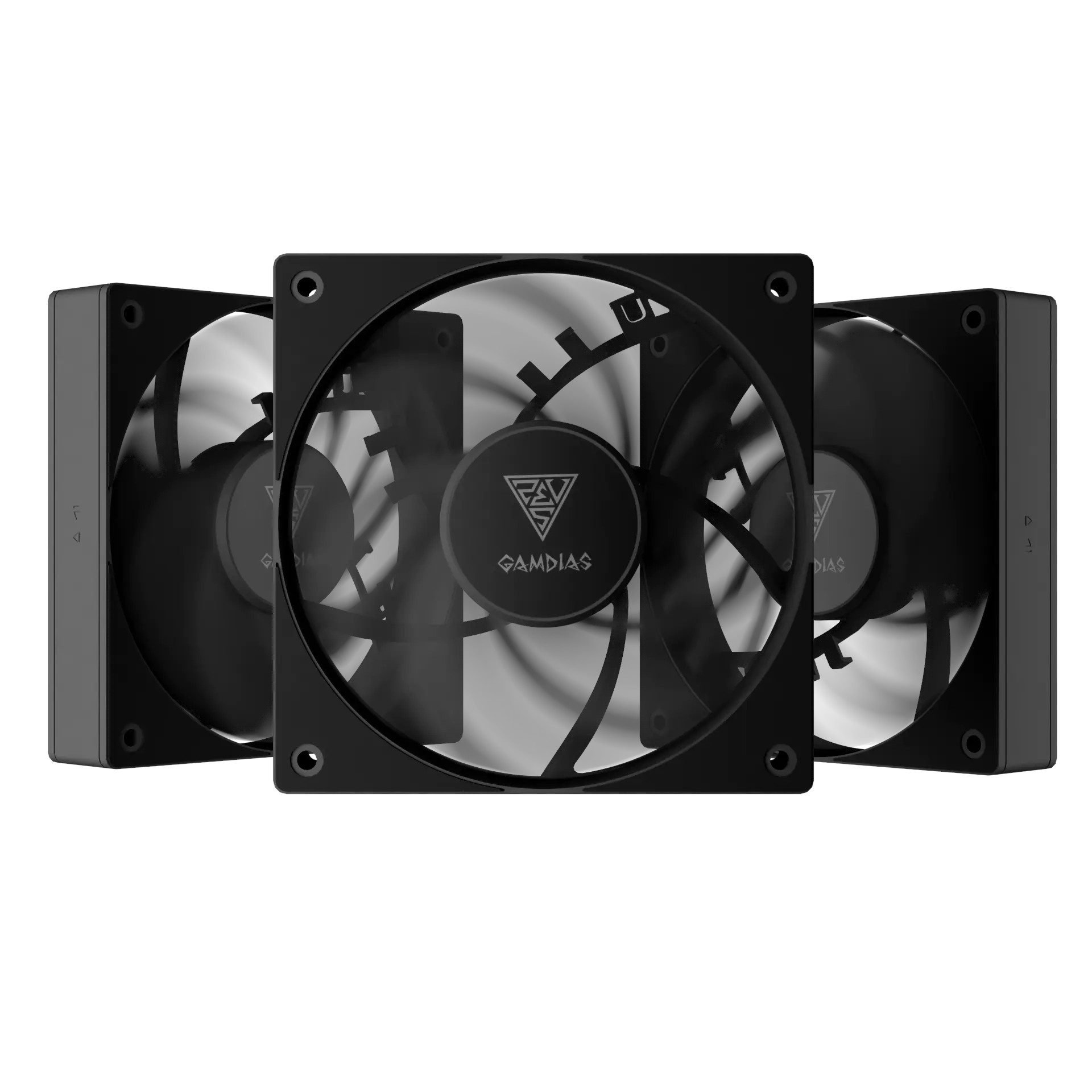 3x 120mm PC Ventilator Fan -  4Pin PWM Connector - 1600 RPM - Gamdias Notus M1-1203 - 2 jaar garantie! afbeelding
