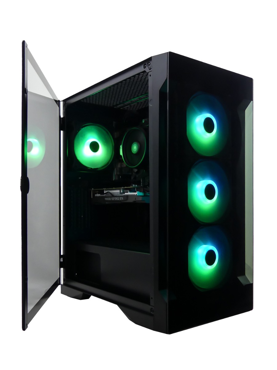 Intel i5 6-Core Allround RGB Game PC met Magneetdeur Intel i5 6-Core Allround RGB Game PC met Magneetdeur