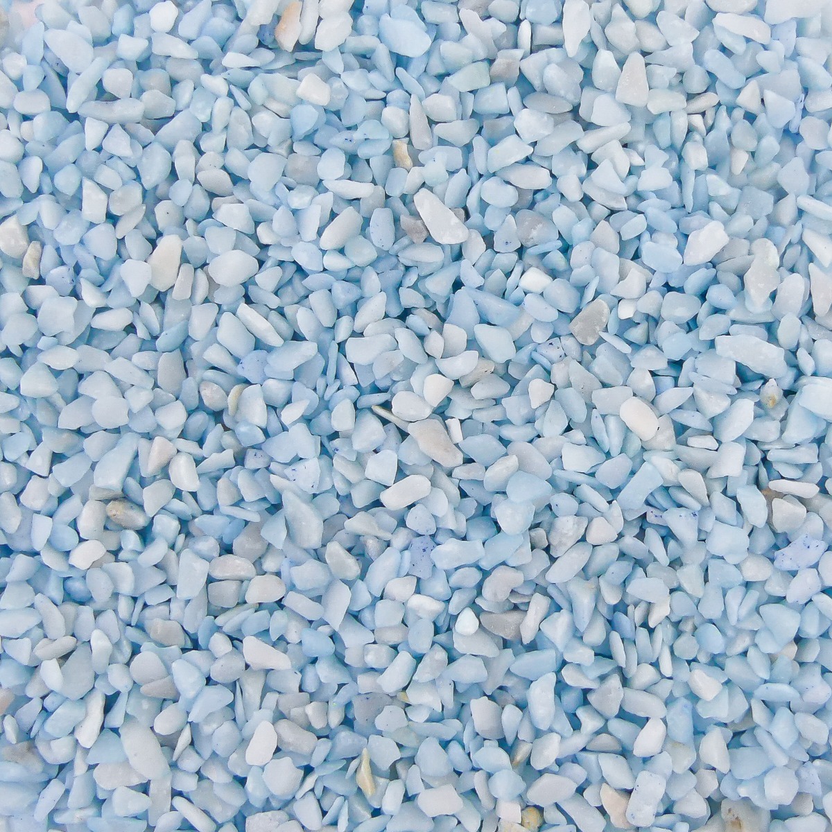 Gekleurde Steentjes 4-6mm - Granulaat - LICHT BLAUW - Bodembedekking voor Bloempotten en Plantenbakken - 1KG afbeelding