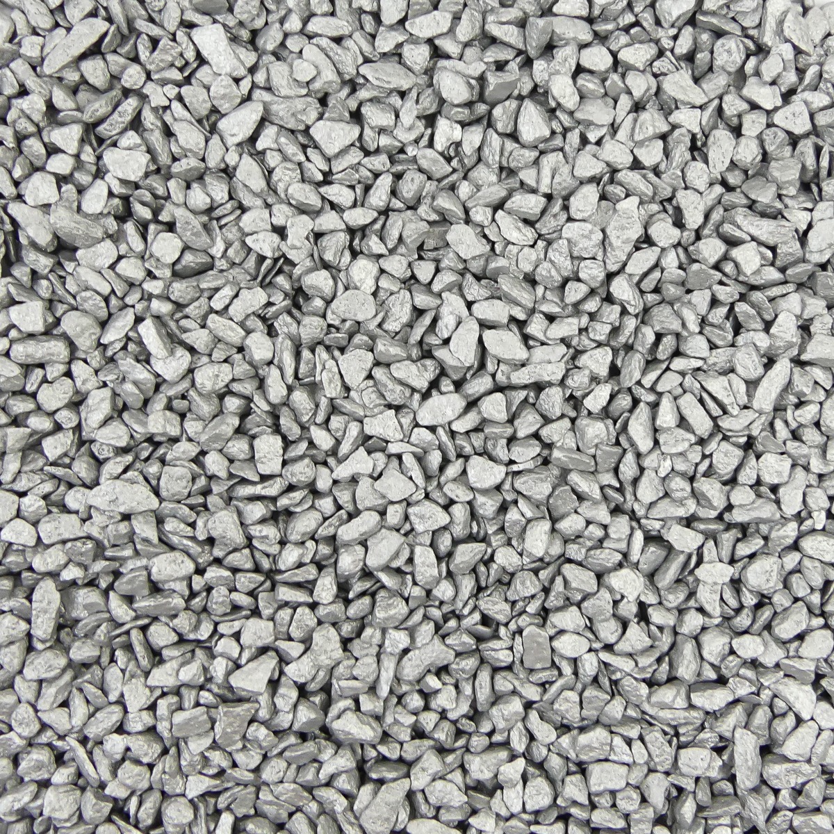 Gekleurde Steentjes 4-6mm - Granulaat - ZILVER - Bodembedekking voor Bloempotten en Plantenbakken - 1KG afbeelding