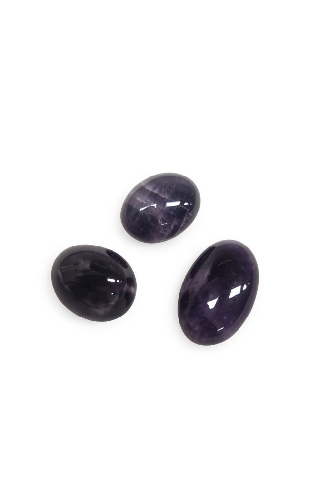 Set van 3 Amethist Getrommelde Stenen – 1–3 cm (AA-kwaliteit) afbeelding