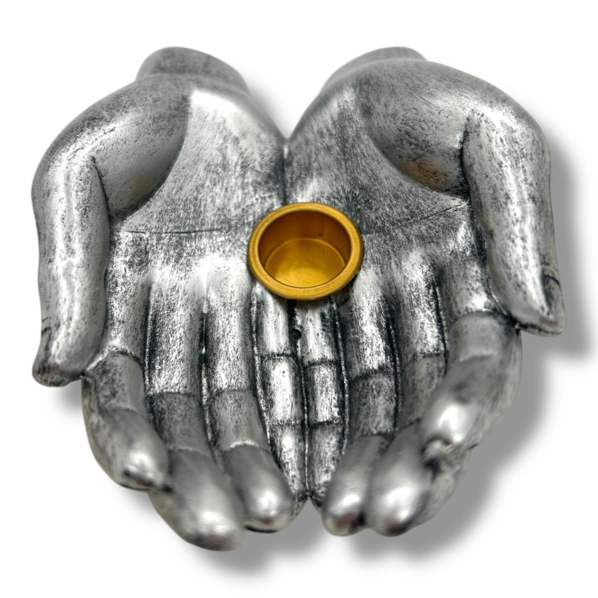 Wierookhouder Twee Zilveren Handen – Elegantie en Sereniteit afbeelding